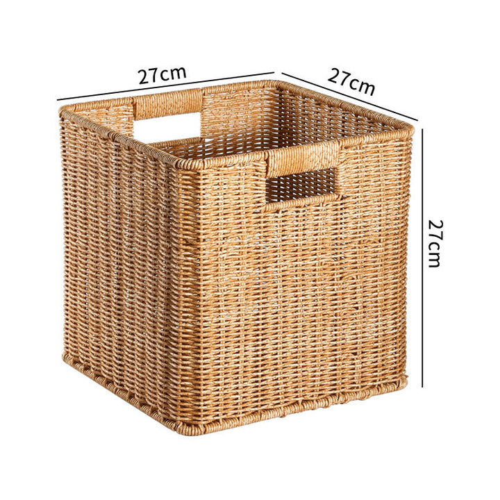 Handwoven Rustic Storage Cube Kalsten