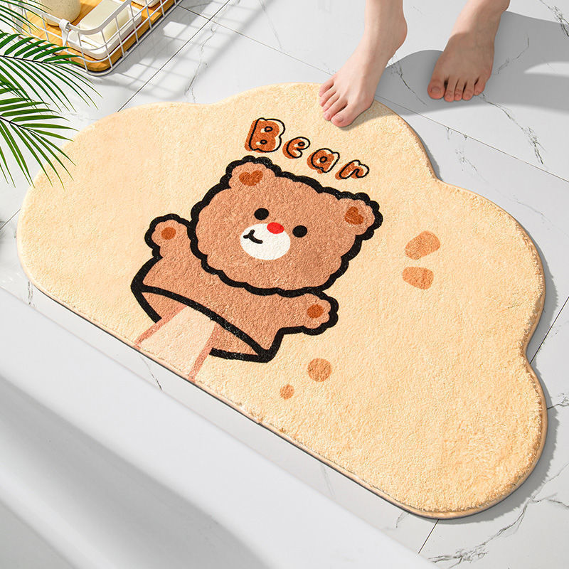 Plush Colorful Rainbow Bath Mat