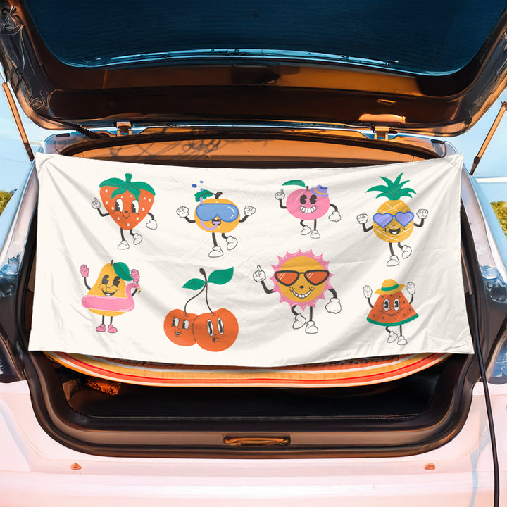 Multifunctional beach towel with cheerful fruit pattern Kalsten
