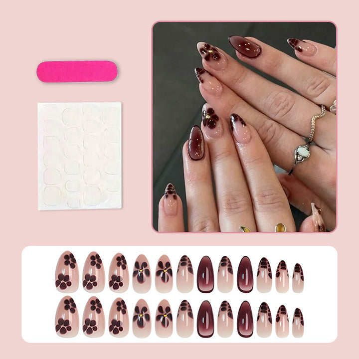 Artificial nail set with floral and elegant design Kalsten