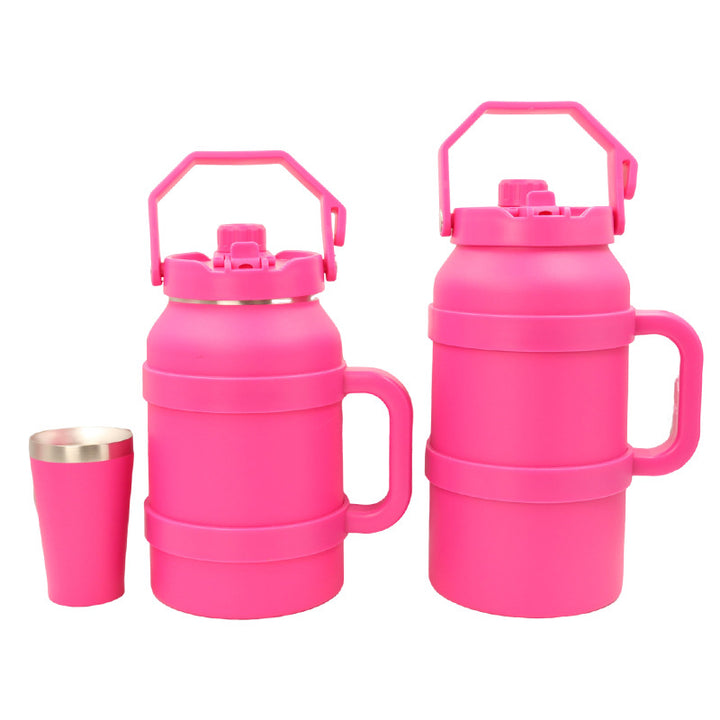 Ladies Insulated Stainless Steel Thermo Bottle with Practical Carry Handle Kalsten