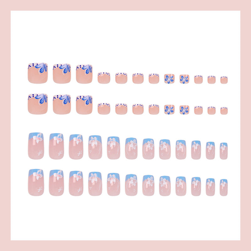Artificial nail set with decorative flower and spring motifs Kalsten