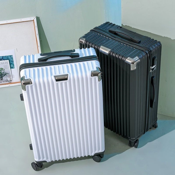 Hard shell suitcase with 360-degree wheel system and integrated safety feature Kalsten