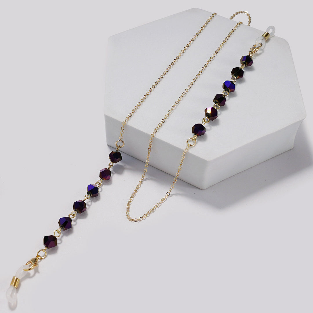 Elegant Crystal-Studded Eyewear Chain Kalsten