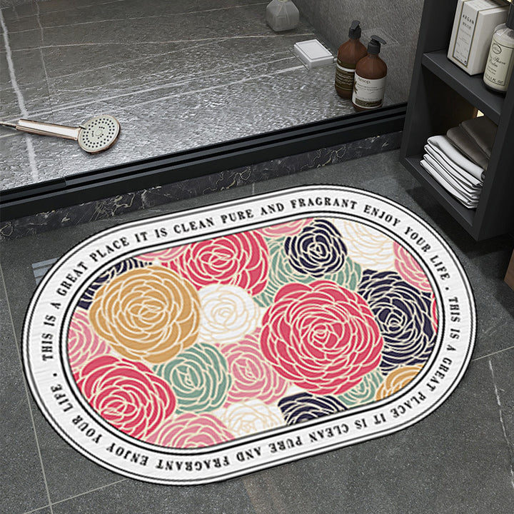 Unisex Floral Pattern Bathmat Kalsten