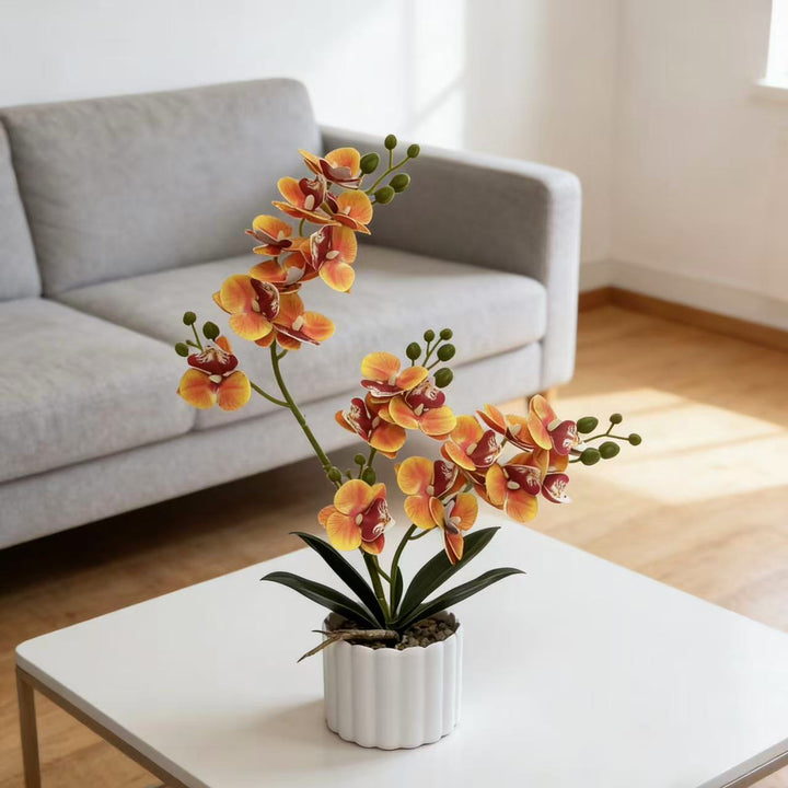 Artificial Orchid Flower Display for Home Decor and Indoor Display
