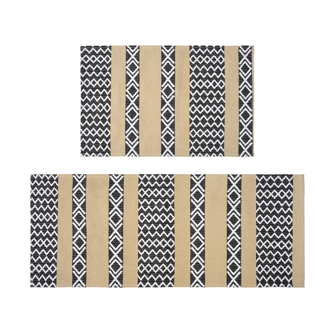 Geometric Pattern Kitchen Runner Mat