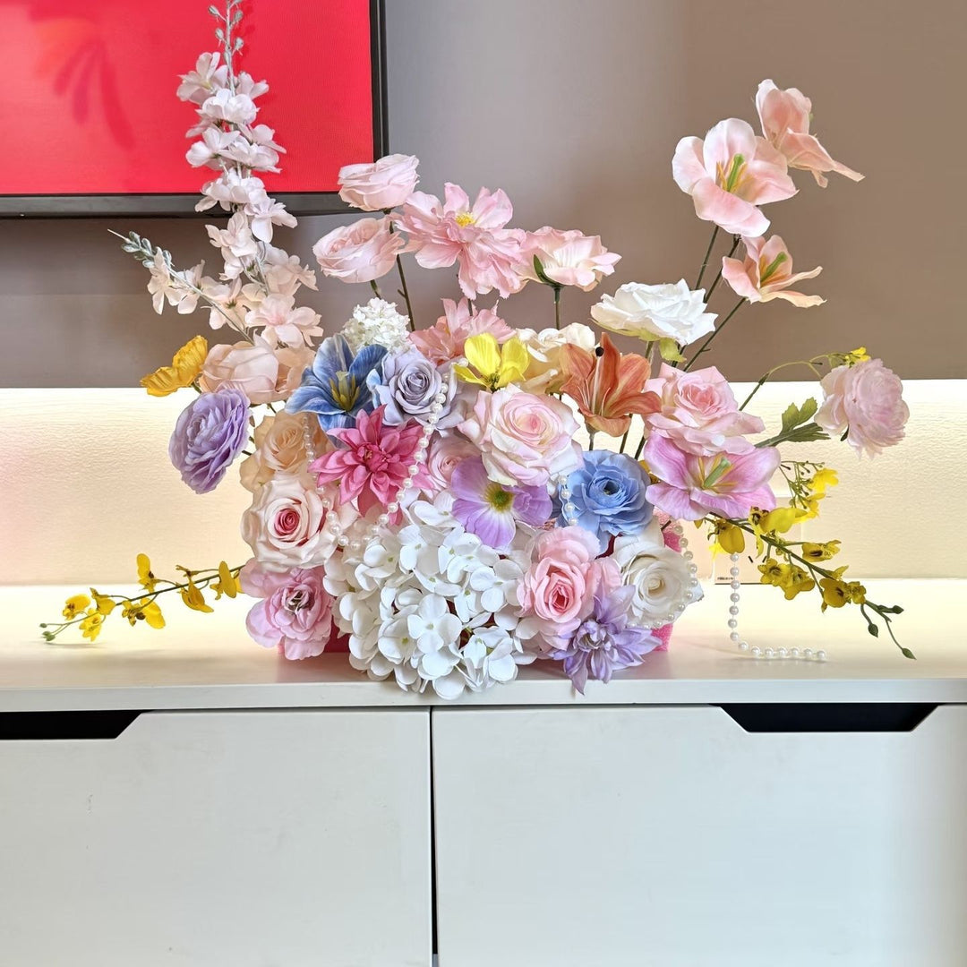 Vibrant Artificial Floral Centerpiece Arrangement