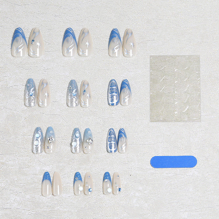 Artful 3D Nail Tips with Delicate Design Kalsten