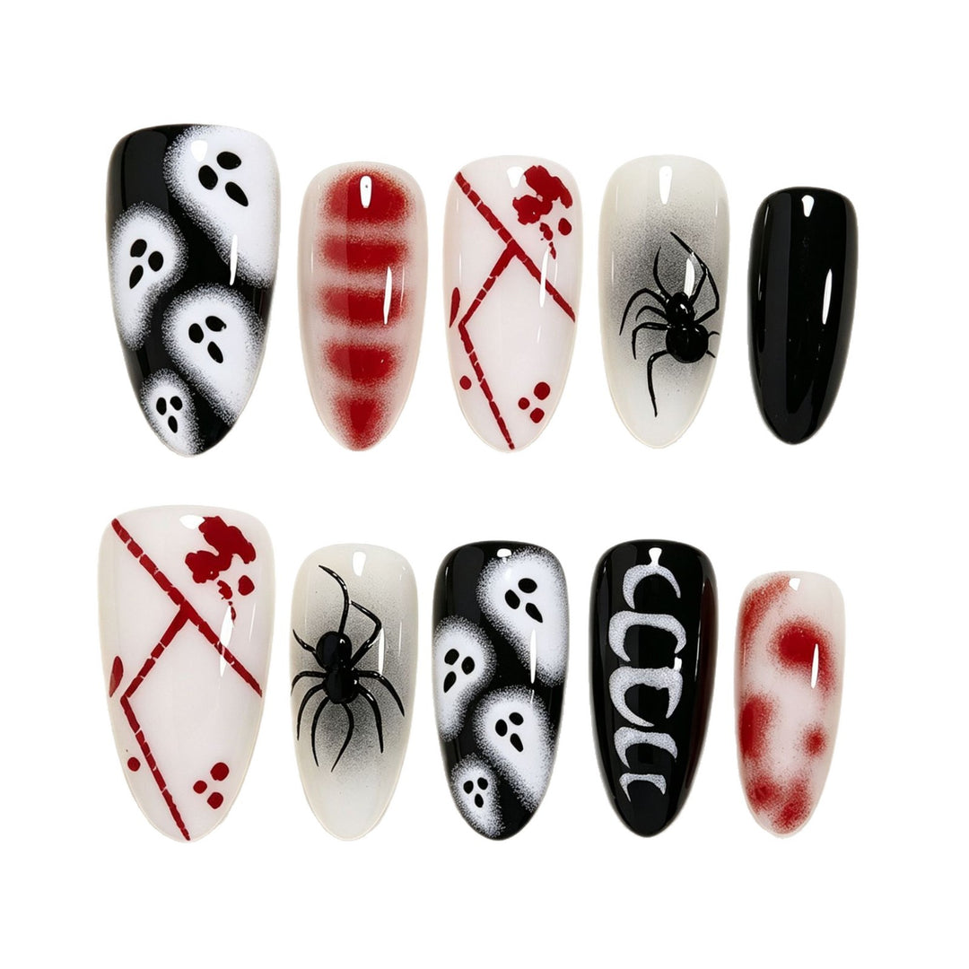 Halloween-Themed Artistic Press-On Nails Kalsten