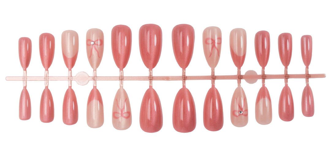 Nail art set with elegant bows and glitter Kalsten