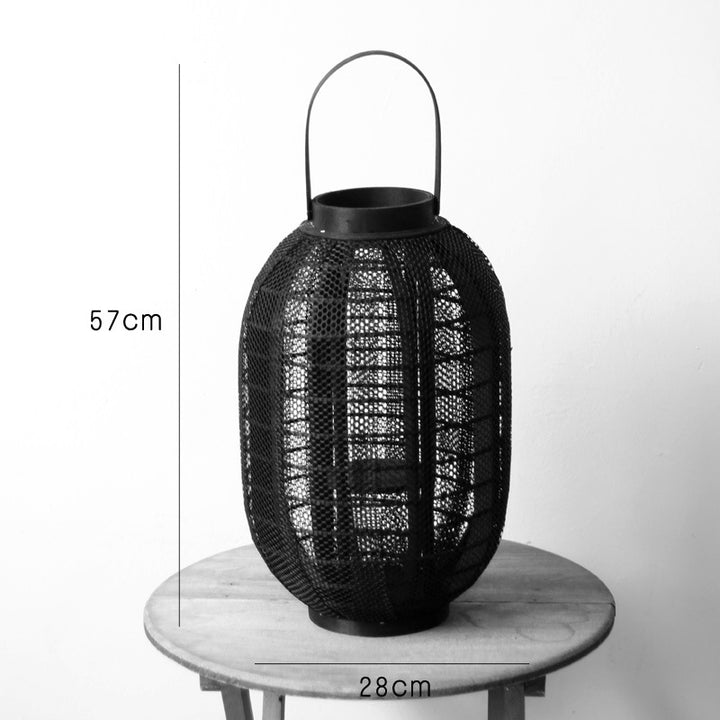 Elegant metal lantern with net design Kalsten