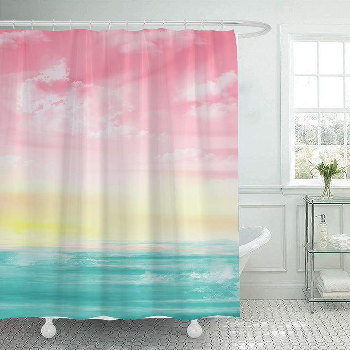 Scenic Beach-Themed Shower Curtain Kalsten