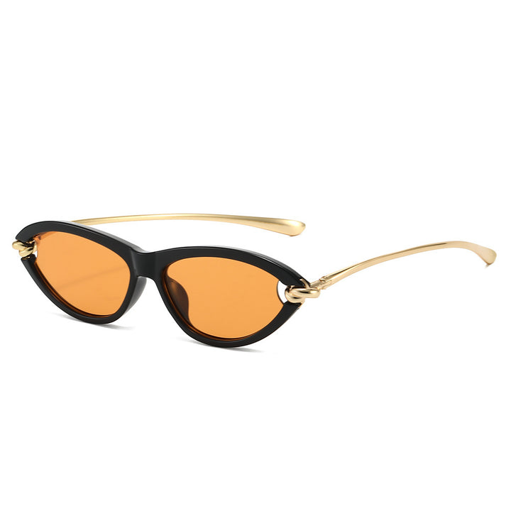Chic Cat-Eye Sunglasses with Gold Accents Kalsten