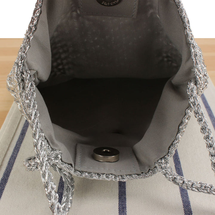Shoulder bag made of hand-knotted natural material with fine texture Kalsten