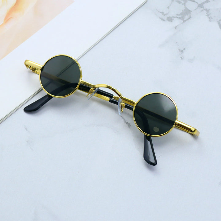 Retro-Inspired Round Metal Frame Sunglasses Kalsten