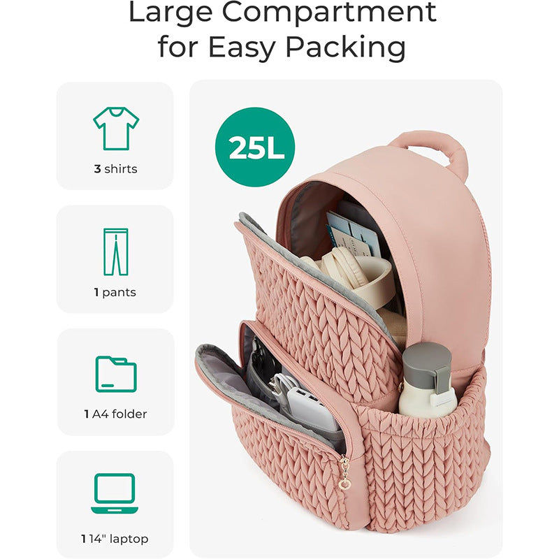 Fashionable backpack with braided structure Kalsten