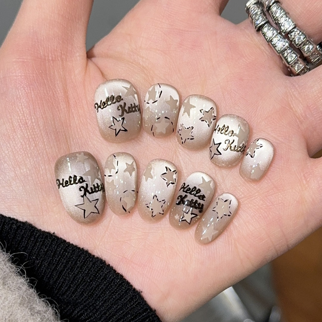 Artificial nail tips with Hello Kitty design Kalsten