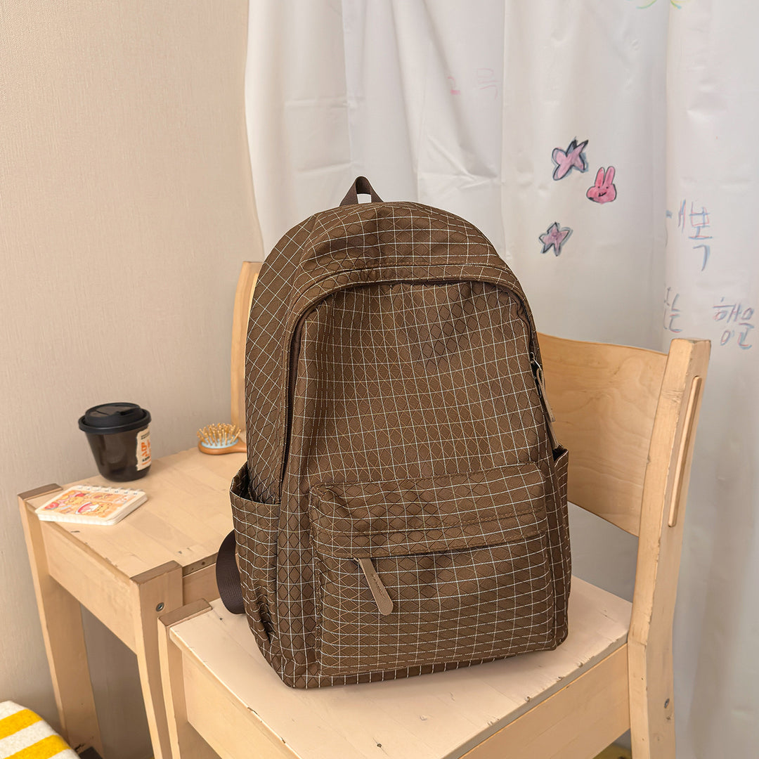 Casual Checkered Backpack Kalsten