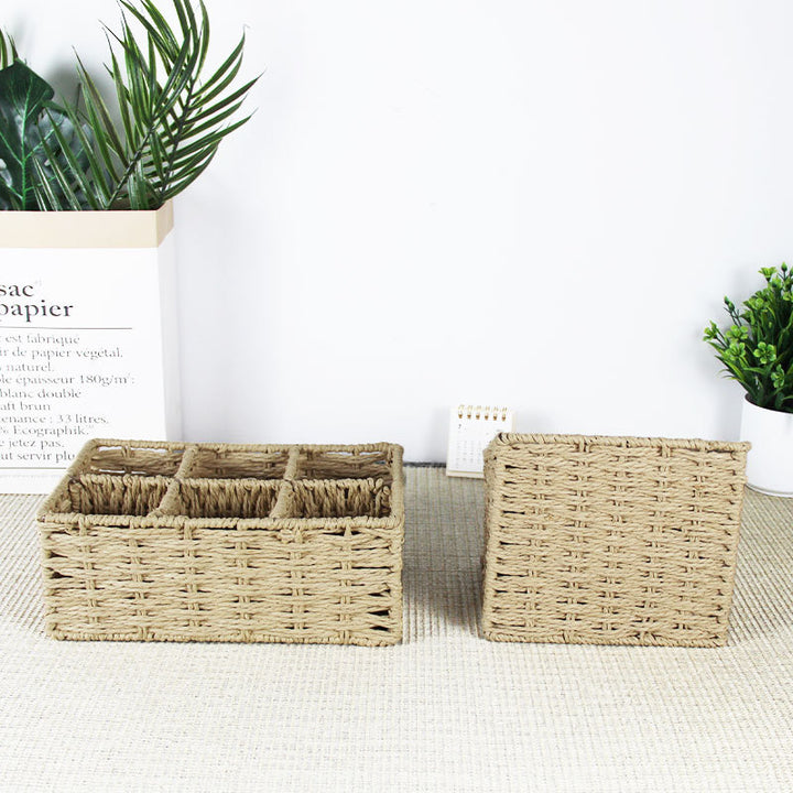 Multi-Sectional Woven Storage Basket Kalsten