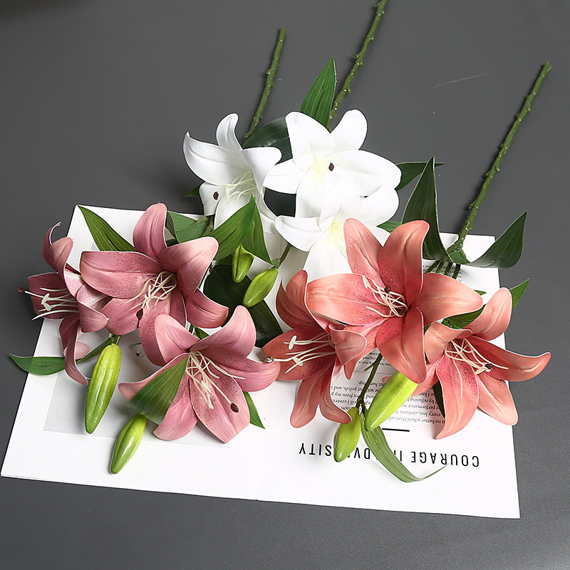 Lifelike Lily Stem Arrangement