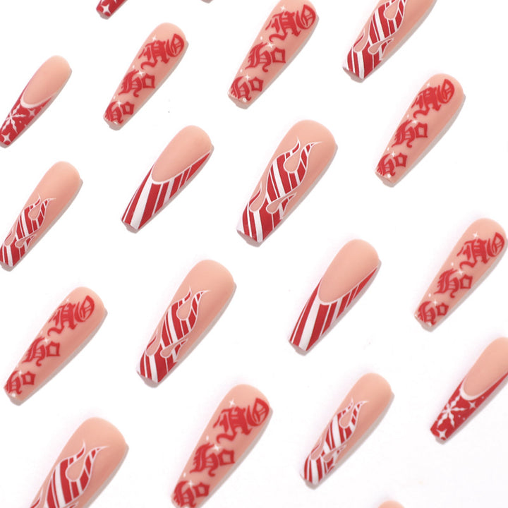Artistic nail extensions in festive design Kalsten
