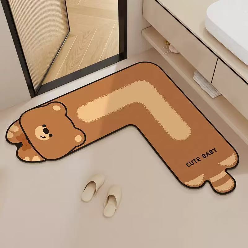 Cute Bear-Shaped Bath Mat