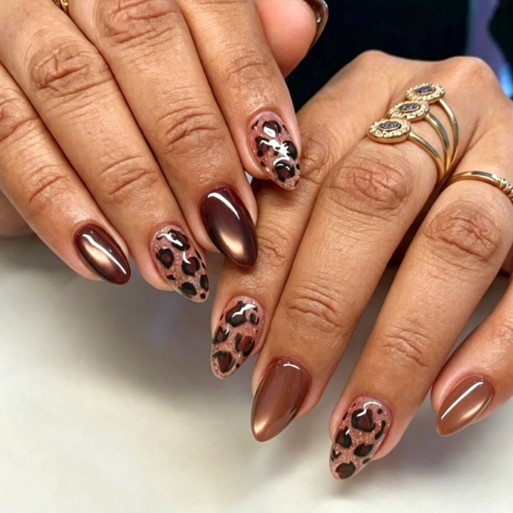 Luxe Leopard Print Press-On Nail Set Kalsten
