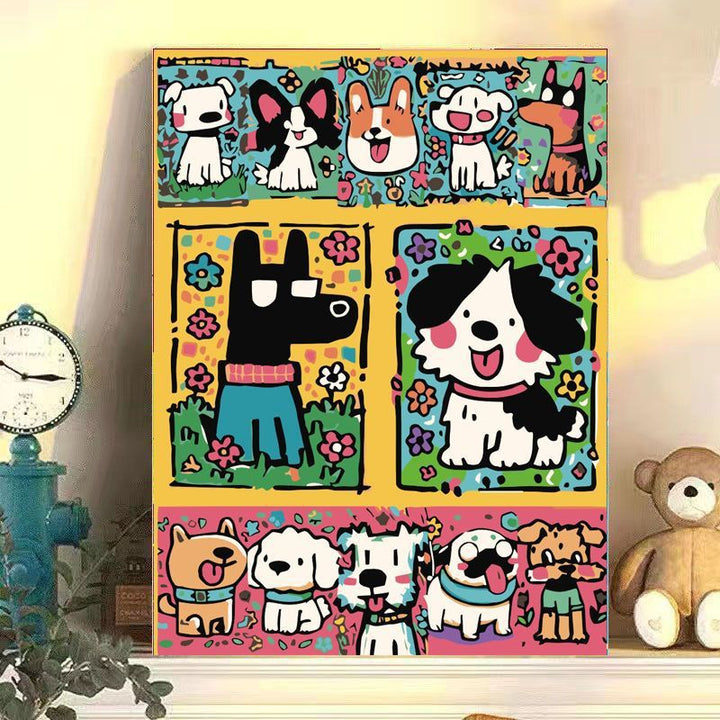 Playful Cat-Themed Canvas Wall Art Kalsten