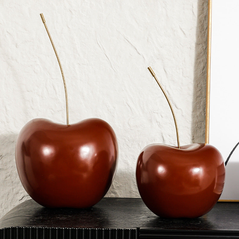 Decorative Golden Apple Sculpture