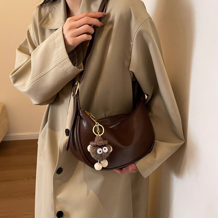 Elegant Leather Hobo Bag Kalsten