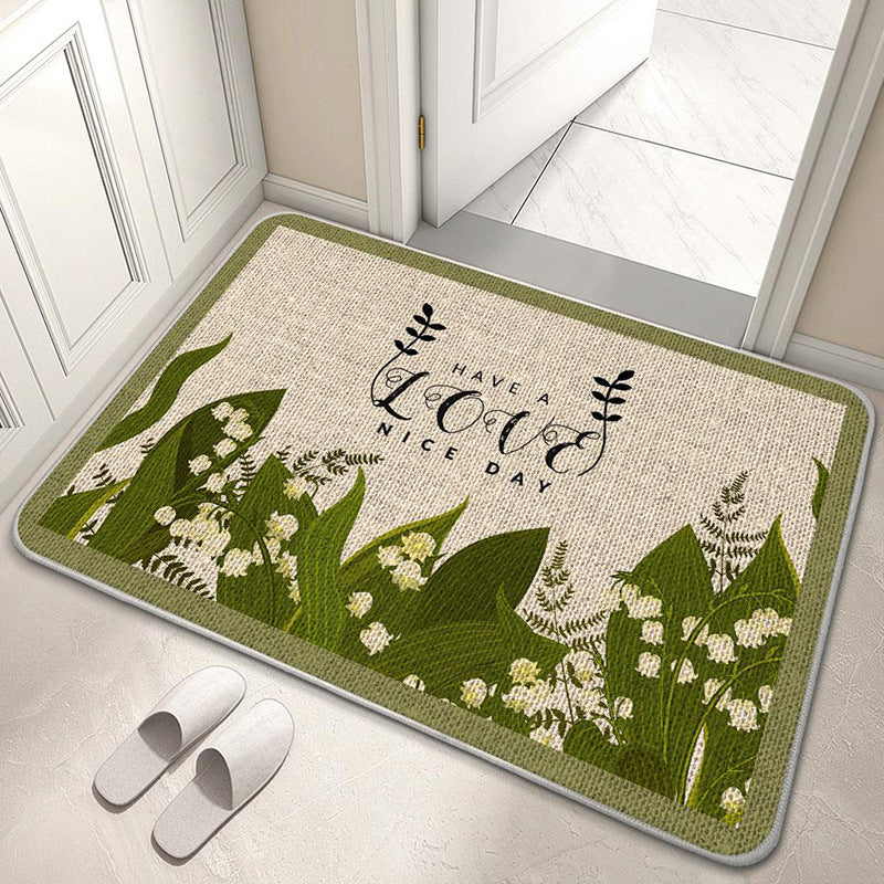 Decorative Floral Welcome Mat Kalsten