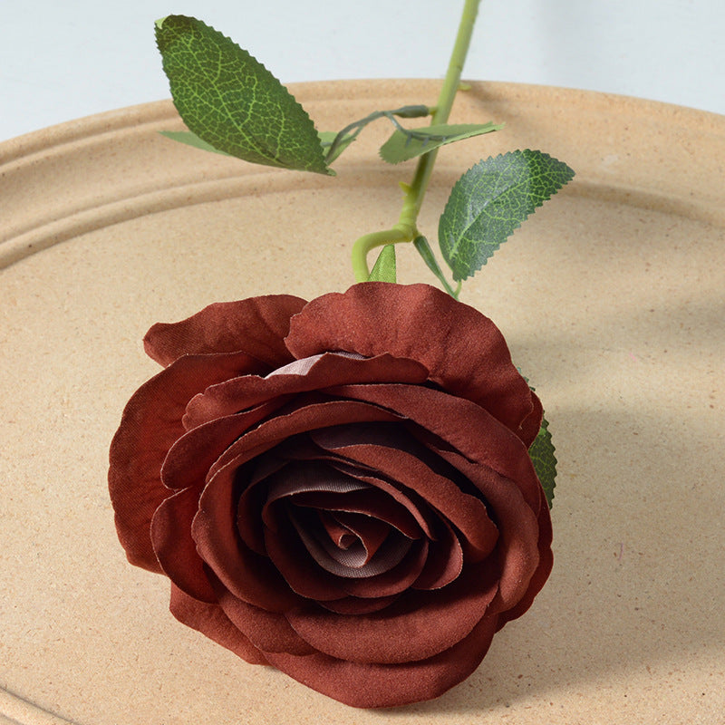 Realistic Silk Rose Decoration