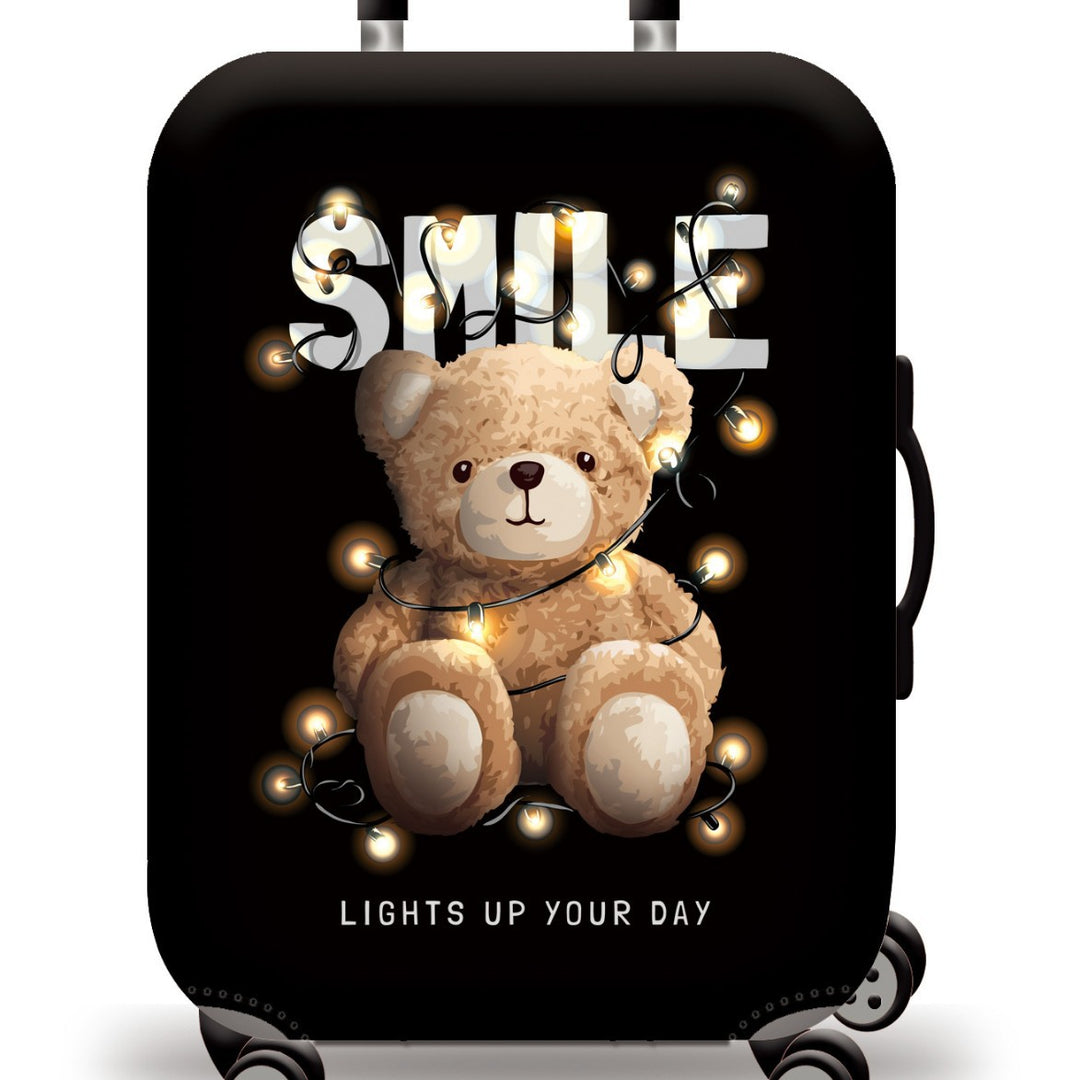Unisex nan Kids Trolley Suitcase with cute teddy bear design, hard shell, telescopic handle and four swivel wheels Kalsten