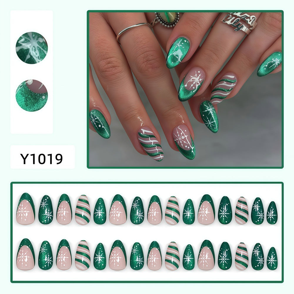 Artificial Nail Set with Elegant Christmas Design Kalsten