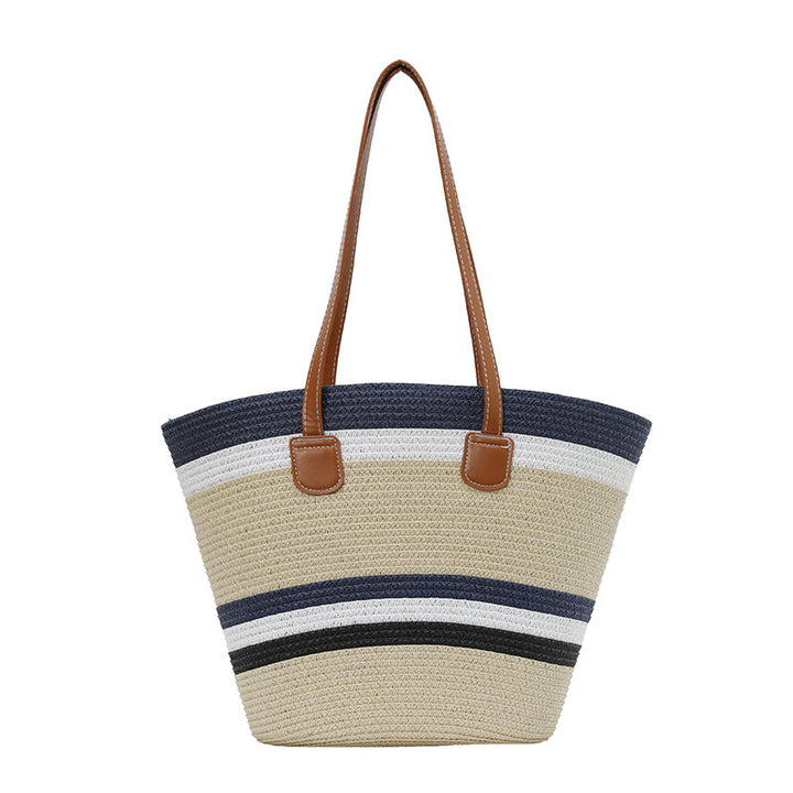 WoColorful Straw Beach Tote Bag Kalsten