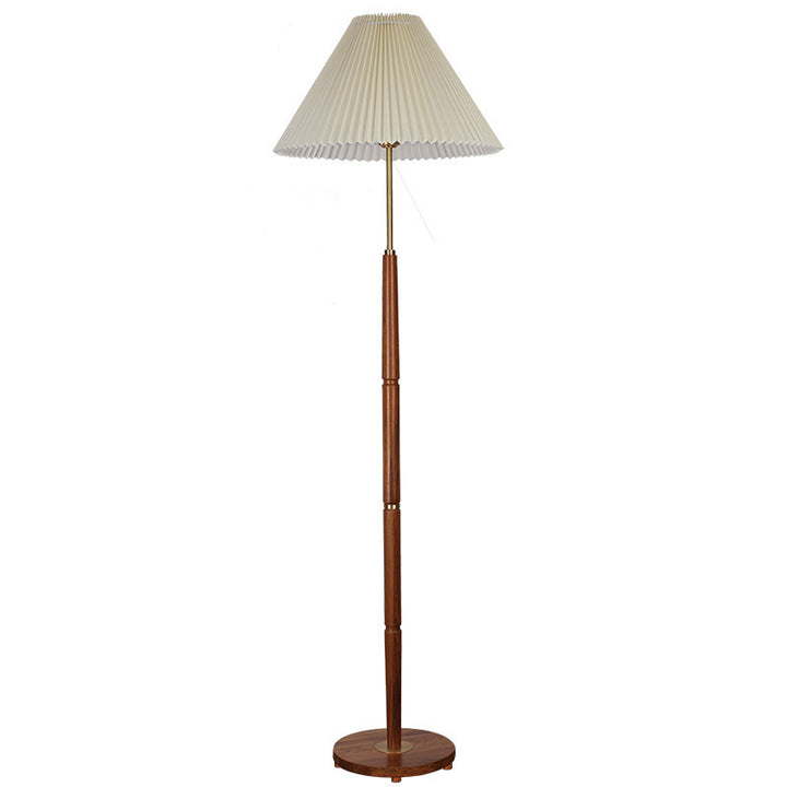 Contemporary Floor Lamp with Pleated Shade