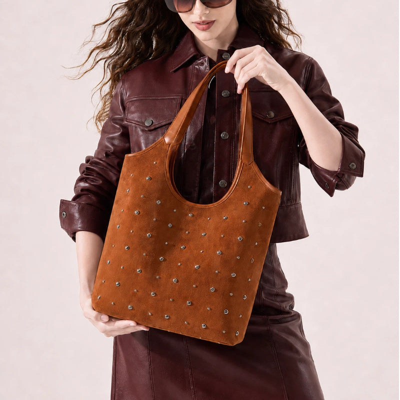 Elegant Suede Shoulder Bag