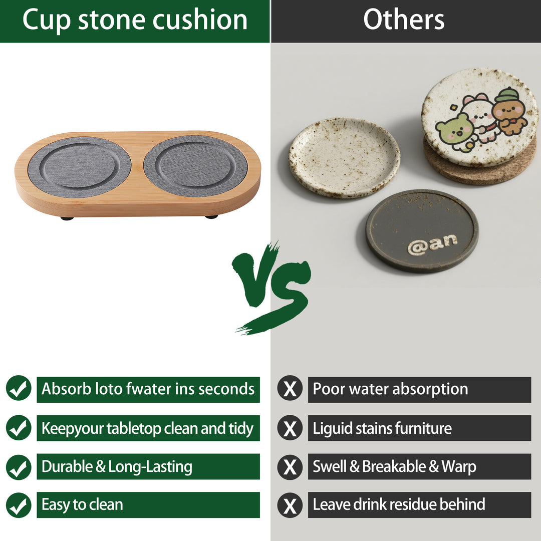 Decorative Stone Coaster Set