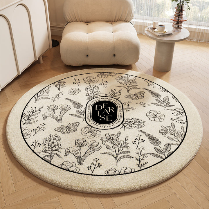 Decorative Pumpkin-Themed Round Area Rug