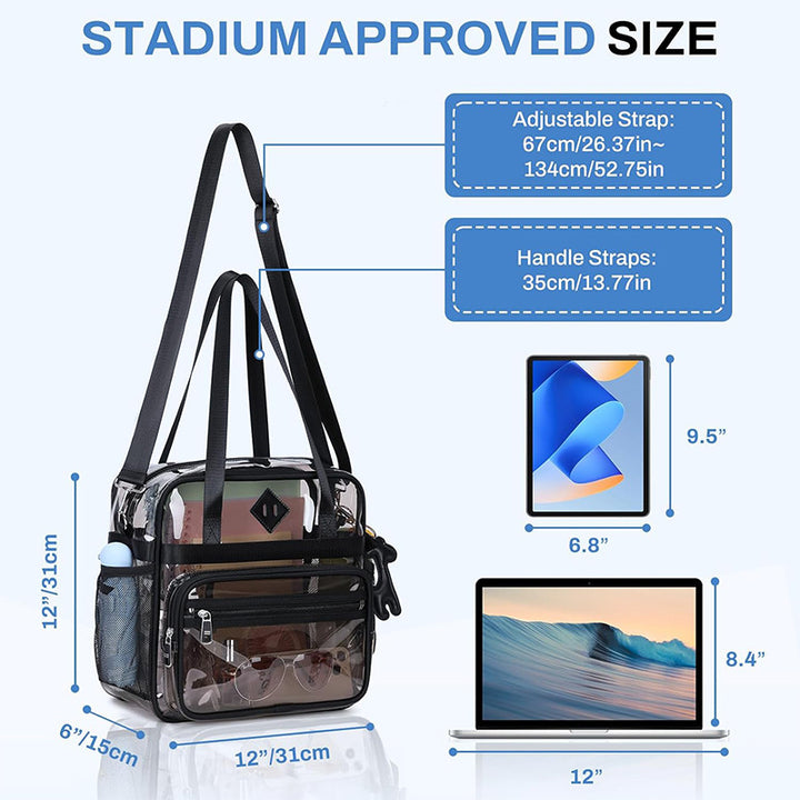 Transparent Tote Bag with Additional Compartments Kalsten