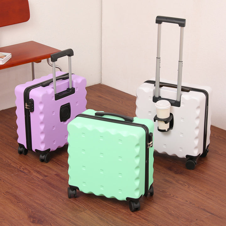 Compact Beverage Holder Rolling Suitcase Kalsten