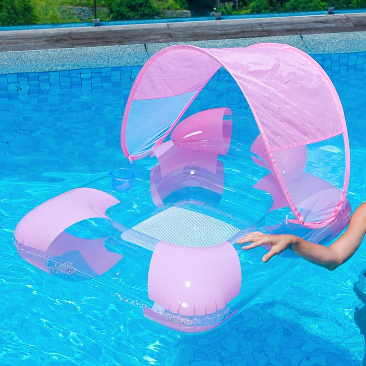 Inflatable Pool Lounger with Canopy Kalsten