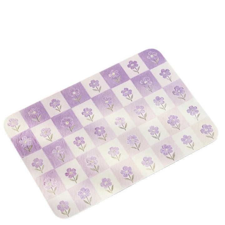 Floral Print Bath Mat Kalsten