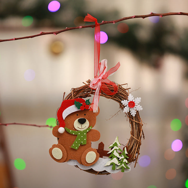 Decorative Christmas wreath with reindeer motif Kalsten