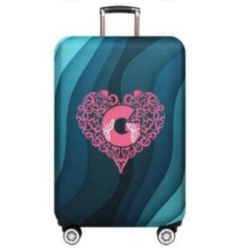 Women's Hard Shell Suitcase with Playful Heart Design Kalsten