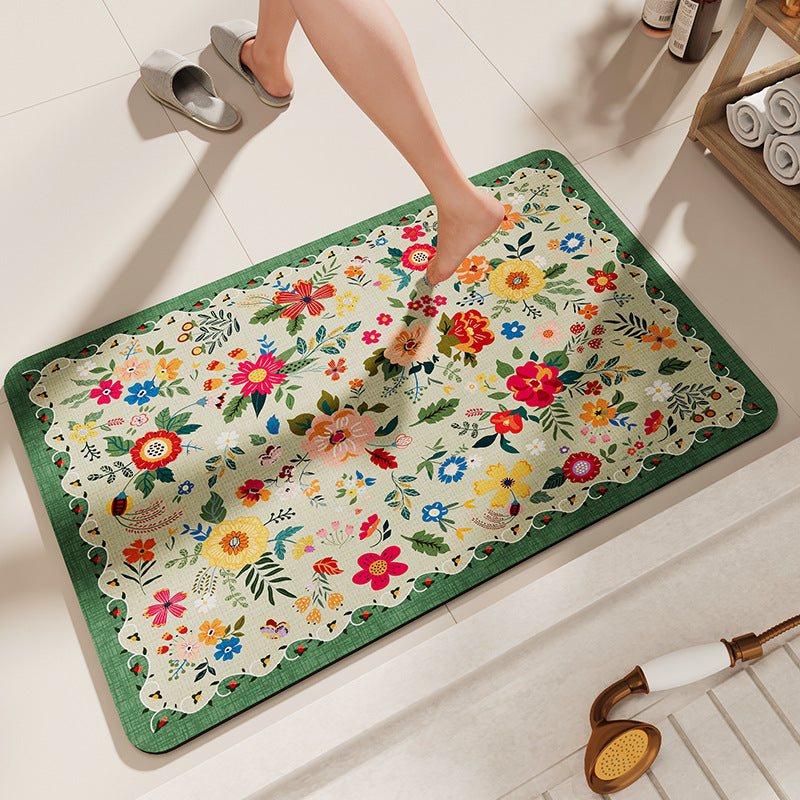 Floral Patterned Bath Comfort Mat Kalsten