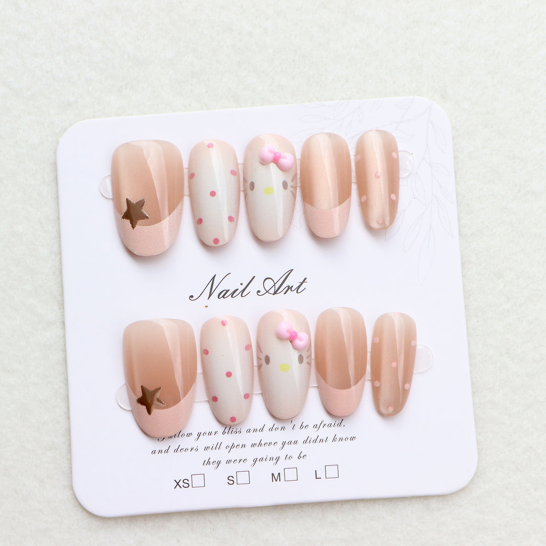 Elegant Minimalist Press-On Nail Set Kalsten