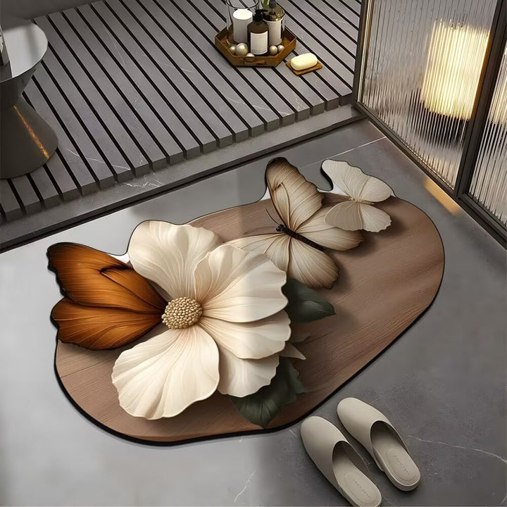 Decorative Butterfly Bath Mat Kalsten