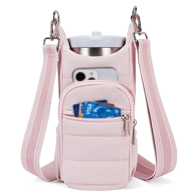 Practical shoulder bag with insulated drink holder Kalsten